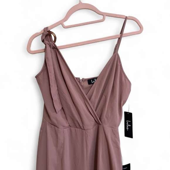 Lulus Mauve Tie Strap Wide Leg Jumpsuit Size Small - Picture 12 of 12